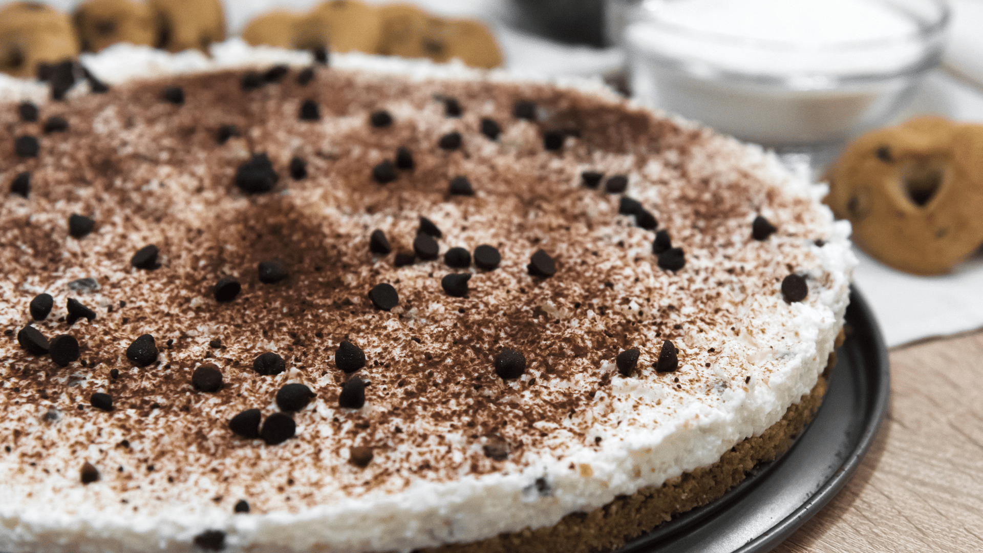 Eggless, Low- Carb, Chocolate Chip Cheesecake 5